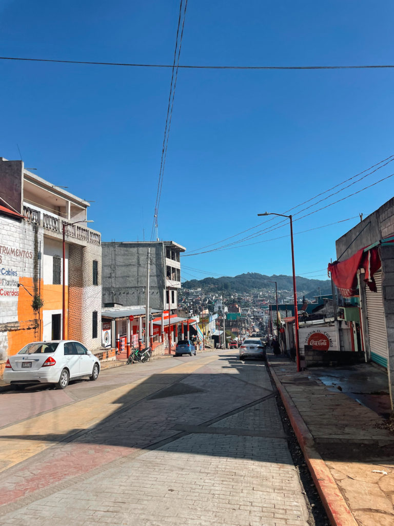 The town of Chamula, with Chamula Church in the distance. 