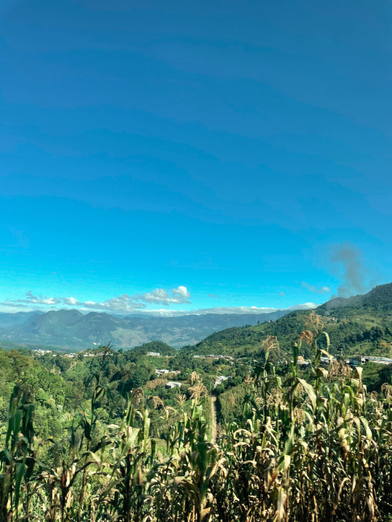 The mountains surrounding San Cristobal