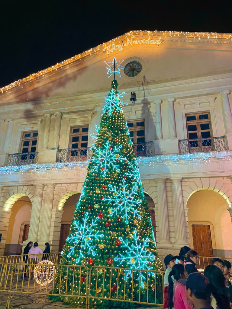 Christmas decorations in San Cristobal