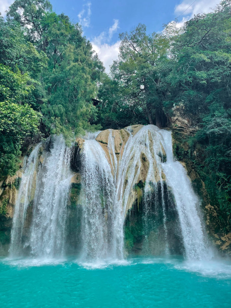 A beautiful waterfall. 