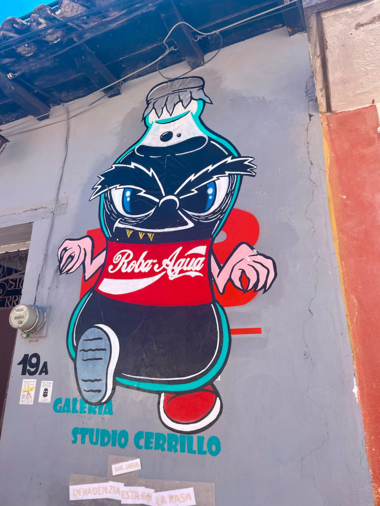 Anti-coca cola graffiti in San Cristobal 