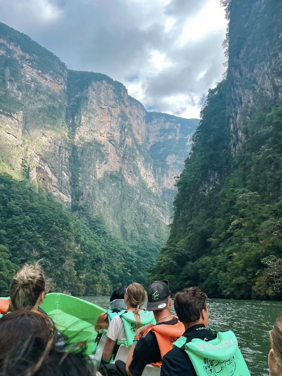 Speedboat through Sumidero Canyon